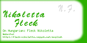 nikoletta fleck business card